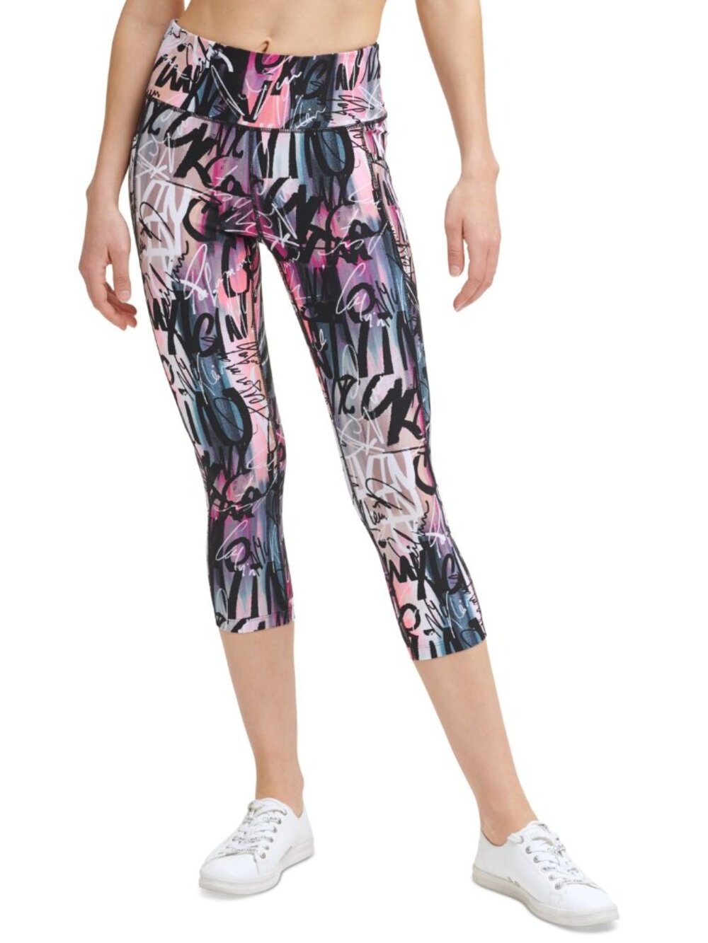 Calvin Klein Womens Performance Printed Cropped Leggings